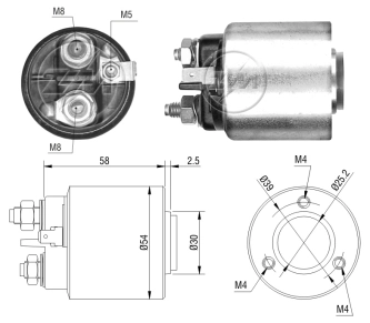Elektromagnes rozrusznika do Volvo V40  VW