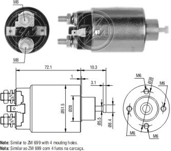 Elektromagnes rozrusznika Mitsubishi Colt 3 C5A