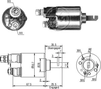 Elektromagnes rozrusznika do Honda Shuttle RA1, RA5