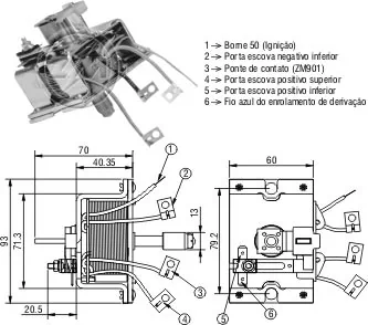 Elektromagnes rozrusznika do MAN L2000  