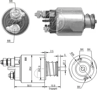 Elektromagnes rozrusznika do Fiat Punto GRAND 199