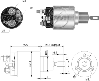 Elektromagnes rozrusznika do Fiat Doblo I 223