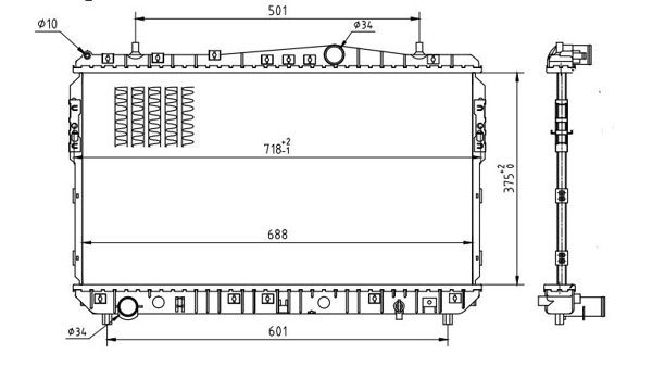 Do koszyka EXMR53428 Euroex Chłodnica silnika