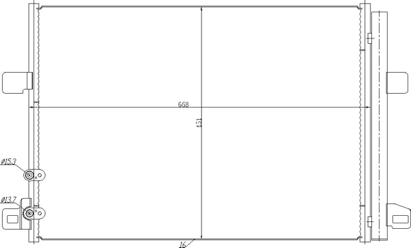 Chłodnica klimatyzacji do Volkswagen AMAROK  2HA, 2HB, S1B, S6B, S7A, S7B