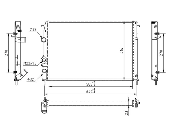 Chłodnica silnika Renault Megane SCENIC minivan (JA0, JA1) (1996 - 2001) cena, od 72,84 USD
