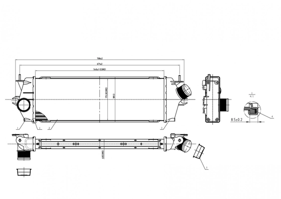 Do koszyka Chłodnica intercoolera Renault Trafic II JL