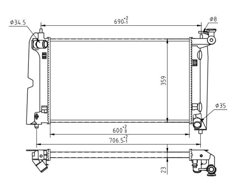 Chłodnica silnika do Toyota Corolla VERSO R10