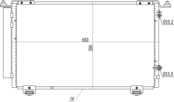 Chłodnica klimatyzacji Toyota Avensis Verso minivan (LCM) (2001 - 2009) cena, od 112,05 USD