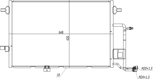 Do koszyka Chłodnica klimatyzacji Audi A6 Allroad C5 4BH