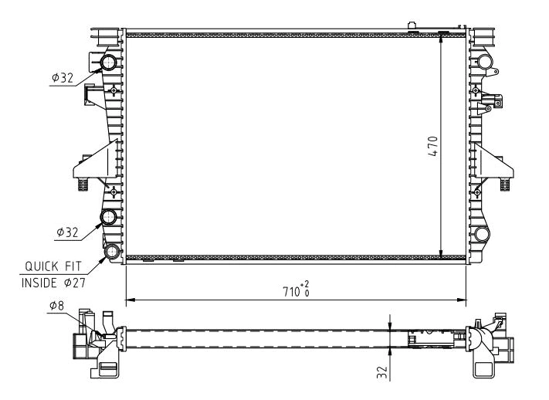 Chłodnica silnika Volkswagen Multivan 