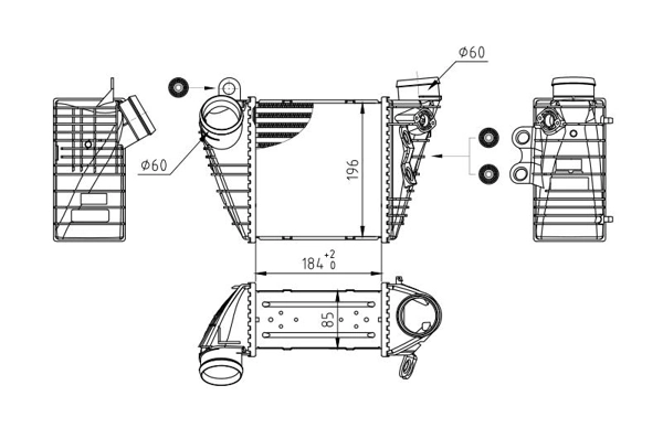 Chłodnica intercoolera do Audi A3  8L1