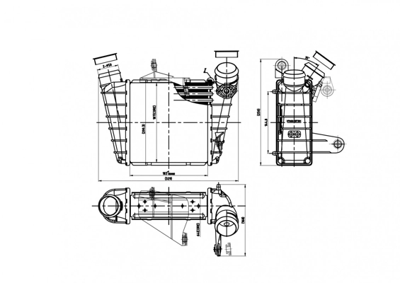 Do koszyka Chłodnica intercoolera Volkswagen Polo IV 9N, 9A