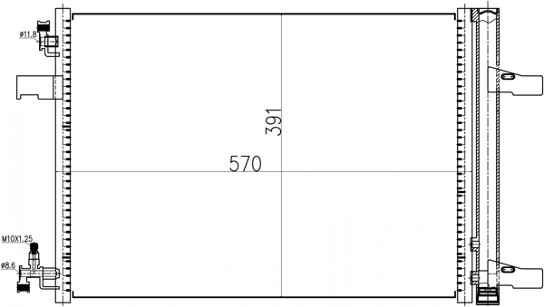 Chłodnica klimatyzacji Magneti Marelli BC769 cena, od 101,94 USD