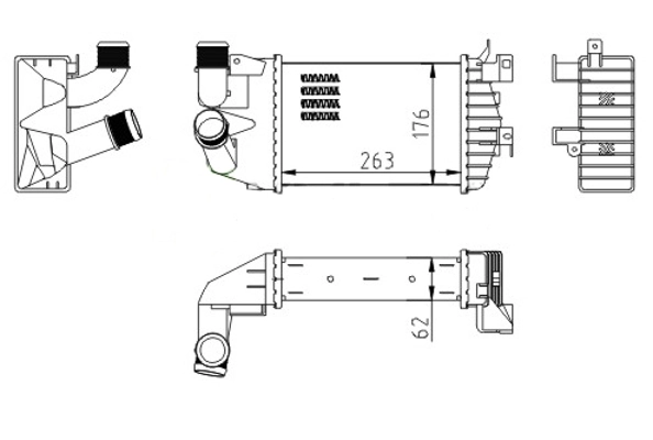  Chłodnica intercoolera Opel Zafira 