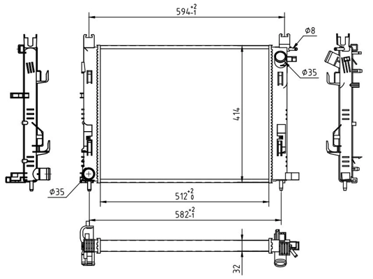 Chłodnica silnika do Dacia Duster  HS