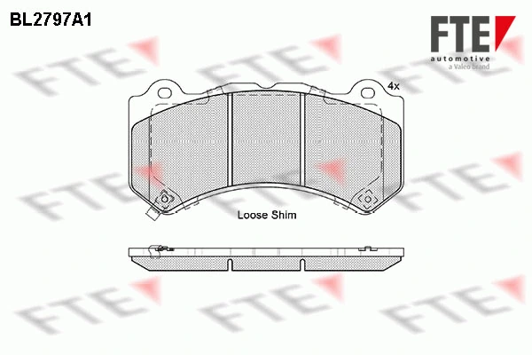 K68248384AB Fiat/Alfa/Lancia Klocki hamulcowe przednie tarczowe