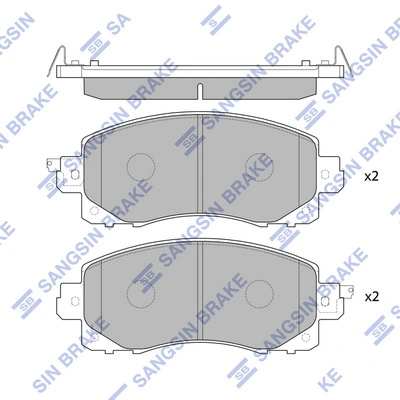 Klocki hamulcowe przednie tarczowe Subaru Forester V SUV (S14, SK) (2018 - 2026) cena, od 47,48 USD