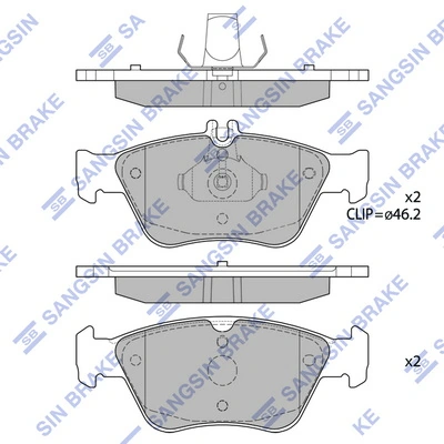 Klocki hamulcowe przednie tarczowe Mercedes CLK 