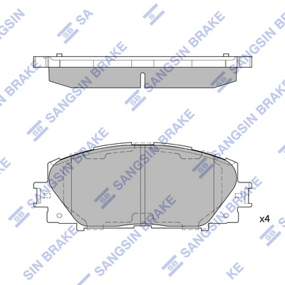 3501140G08 Toyota Klocki hamulcowe przednie tarczowe