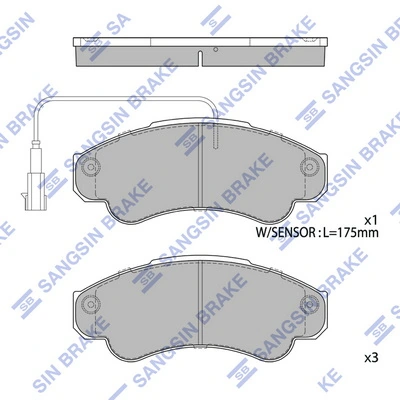 Klocki hamulcowe przednie tarczowe 6000629138 Fiat/Alfa/Lancia