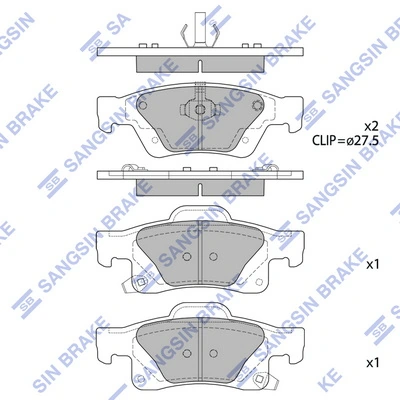 Okładziny (klocki) do hamulców tarczowych tylne Fiat/Alfa/Lancia K2AMV4386AC cena, od 26,89 USD
