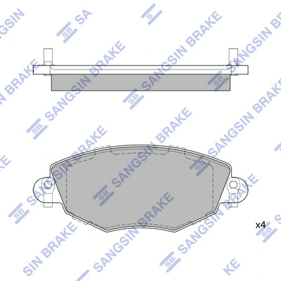 Klocki hamulcowe przednie tarczowe Jaguar C2S48022