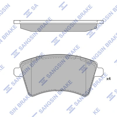 Klocki hamulcowe przednie tarczowe Peugeot/Citroen 1675994880 cena, od 21,21 USD