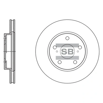 Do koszyka Tarcza hamulcowa przednia Toyota Corolla  E12