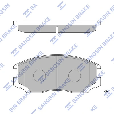 Klocki hamulcowe przednie tarczowe do Mitsubishi Lancer V CB, CD, CE