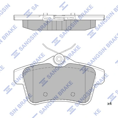 Okładziny (klocki) do hamulców tarczowych tylne Peugeot 308 I hatchback (4A, 4C) (2007 - 2014) cena, od 26,01 USD