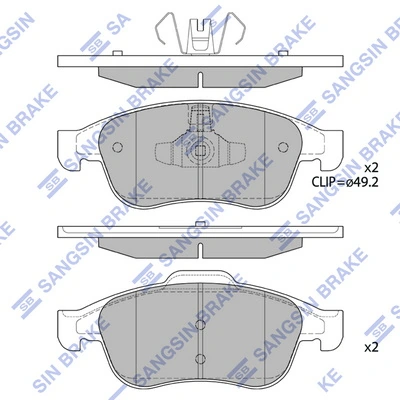 410608364R Nissan/Infiniti Klocki hamulcowe przednie tarczowe