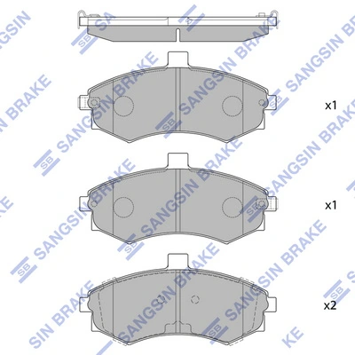 Klocki hamulcowe przednie tarczowe Parts-Mall PKAE21 cena, od 17,15 USD