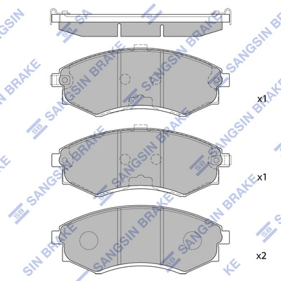 SP1111 Hyundai/Kia Klocki hamulcowe przednie tarczowe