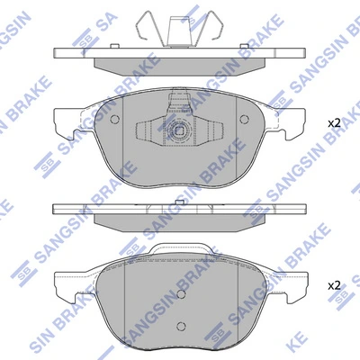 Klocki hamulcowe przednie tarczowe do Volvo S40 II MS