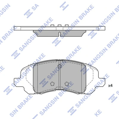 Klocki hamulcowe przednie tarczowe 4605A795 VAG