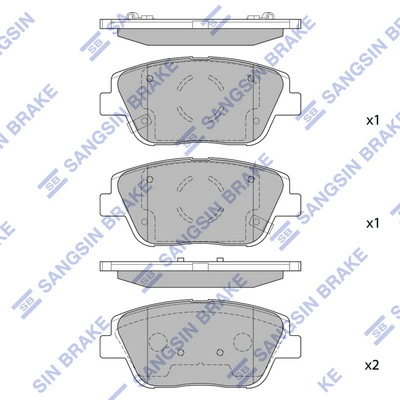 Klocki hamulcowe przednie tarczowe 8550502603 Renault (RVI)