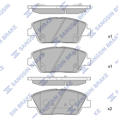 Do koszyka 8550502603 Renault (RVI) Klocki hamulcowe przednie tarczowe