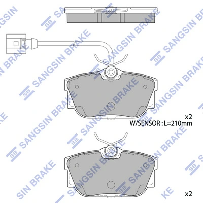 Okładziny (klocki) do hamulców tarczowych tylne do Volkswagen Transporter T3 24, 25, 251