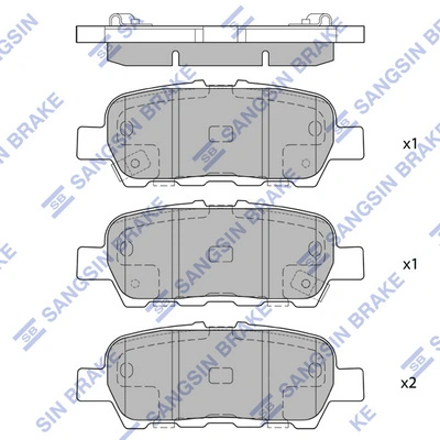 Okładziny (klocki) do hamulców tarczowych tylne Suzuki Grand Vitara SUV (JB) (2005 - 2026) cena, od 34,34 USD