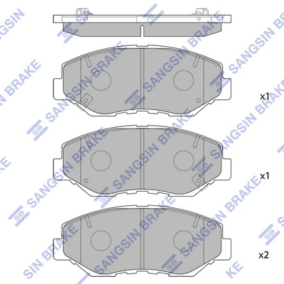 Klocki hamulcowe przednie tarczowe Honda Accord VII