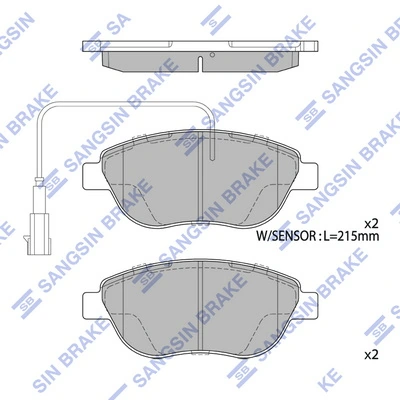 Do koszyka 1617256480 Peugeot/Citroen Klocki hamulcowe przednie tarczowe