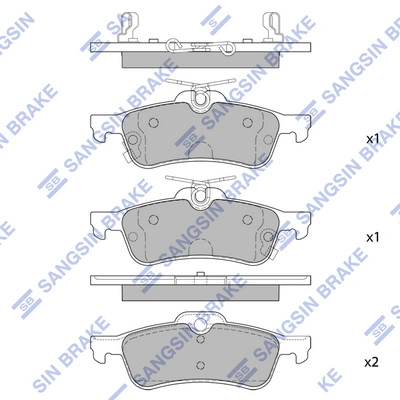 Okładziny (klocki) do hamulców tarczowych tylne Toyota Yaris hatchback (P13) (2011 - 2020) cena, od 25,91 USD