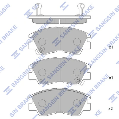 Klocki hamulcowe przednie tarczowe Mitsubishi Pajero I SUV (L04G, L14G) (1982 - 1991) cena, od 26,26 USD