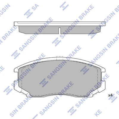 Klocki hamulcowe przednie tarczowe Mitsubishi Lancer V sedana (CB, CD, CE) (1991 - 1996) cena, od 21,76 USD