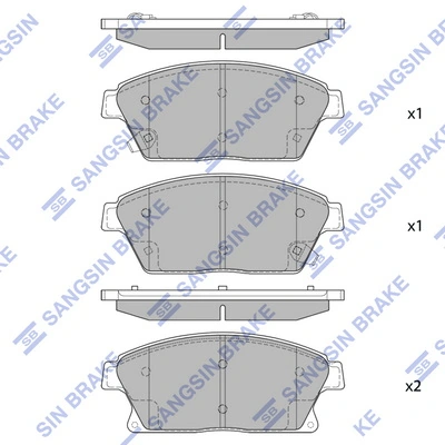 Klocki hamulcowe przednie tarczowe do Chevrolet Orlando  J309