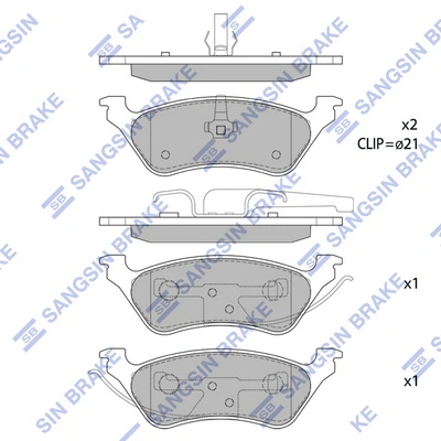 Do koszyka Okładziny (klocki) do hamulców tarczowych tylne Dodge Caravan  NS