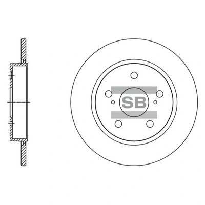 Do koszyka Tarcza hamulcowa tylna Toyota Auris UKP E15