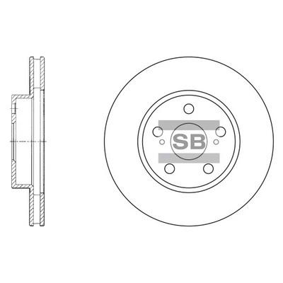 Tarcza hamulcowa przednia Toyota Prius hatchback (NHW20) (2003 - 2009) cena, od 40,17 USD