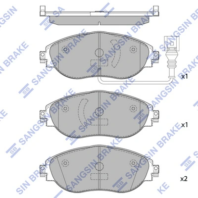  Klocki hamulcowe przednie tarczowe Volkswagen Polo 6