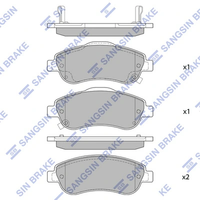 Klocki hamulcowe przednie tarczowe FBK D5156M